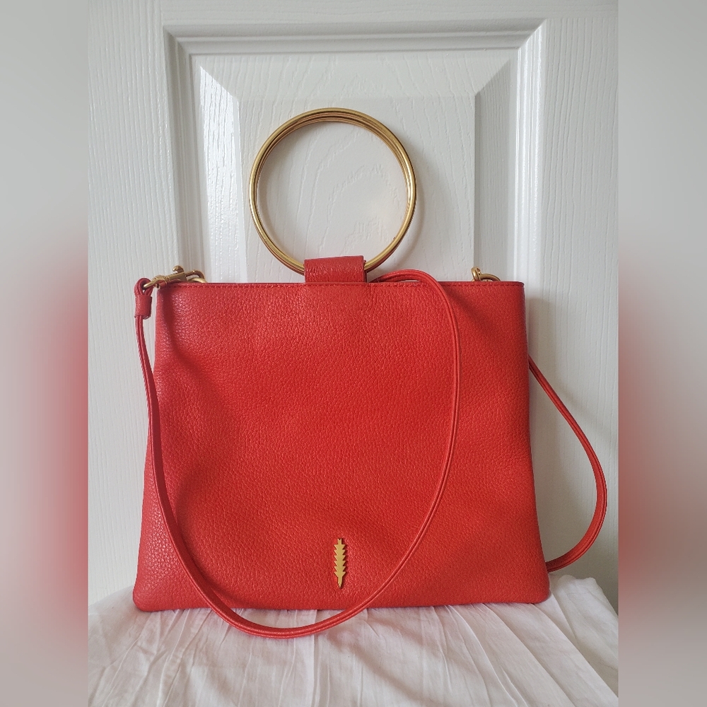 Thacker Orange Red Leather Bag